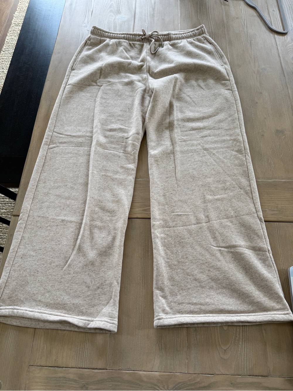 Abercrombie & Fitch Neutral Wide-Leg Sweatpants - Light Beige